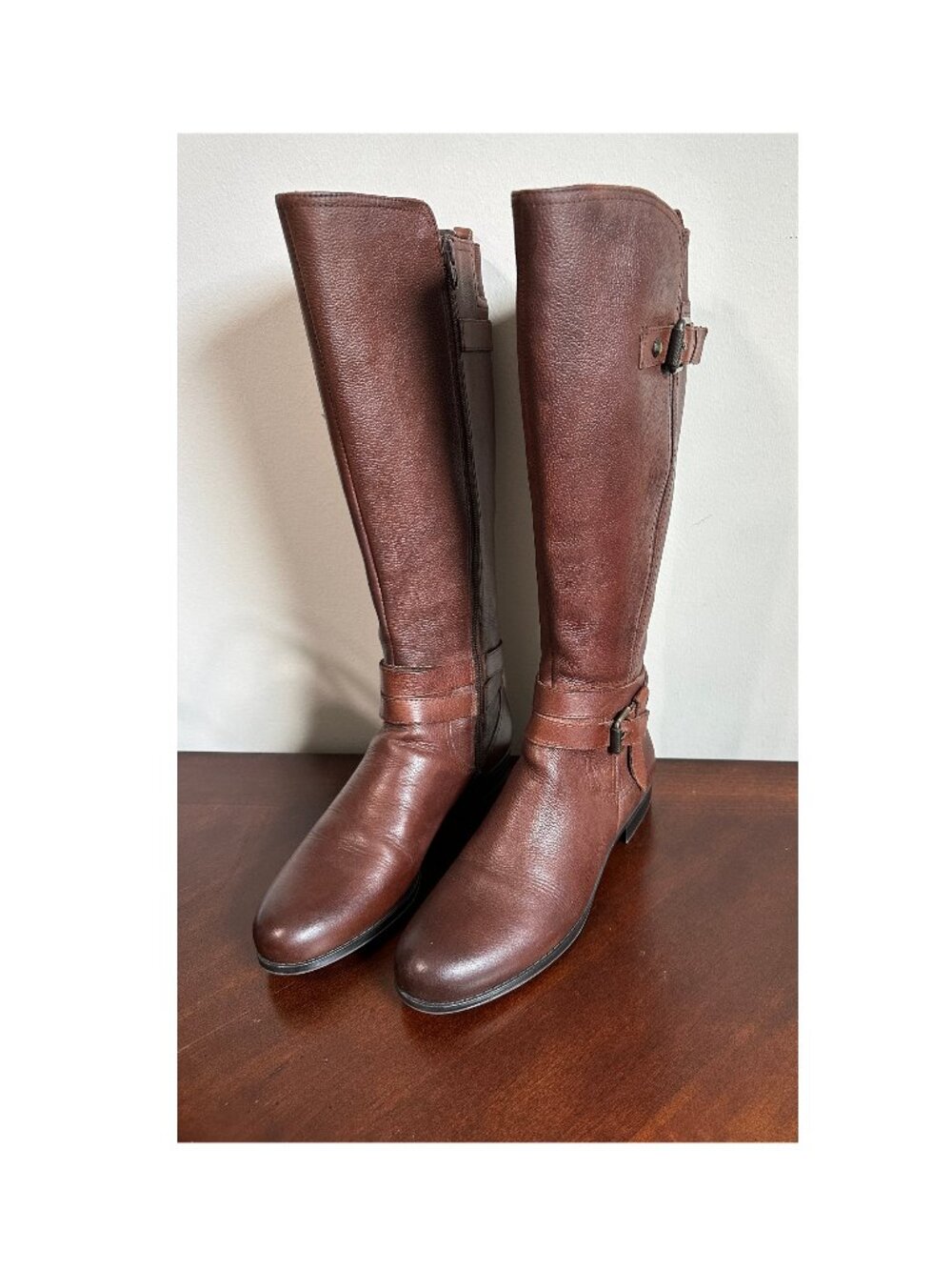 Naturalizer Brown Leather Tall Boots Size 9.5
